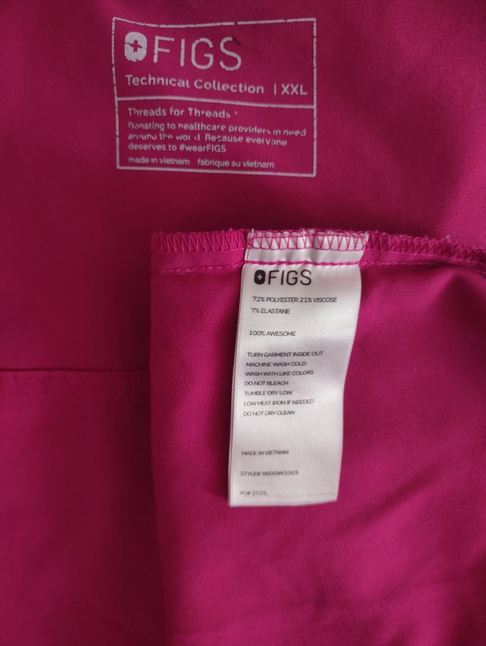 Figs Raspberry Sorbet Rafaela Scrub Top - Picture 4 of 4